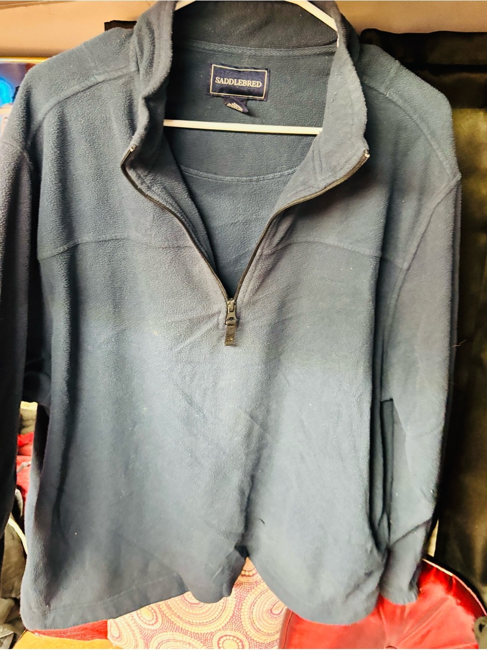 Saddlebred Men's Navy Half-Zip Fleece Pullover